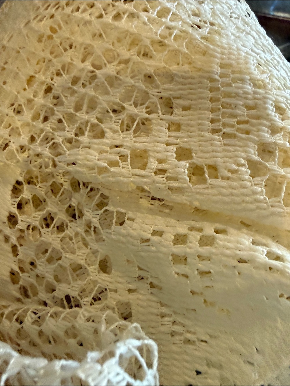 Vintage Quaker Style Ivory Lace Square Accent Tablecloth Rose Pattern - Picture 8 of 8
